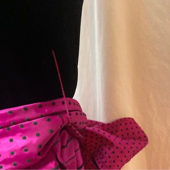 Vintage 1980s black velvet pink prom dress Inner Circle Inc. small - Picture 7 of 15